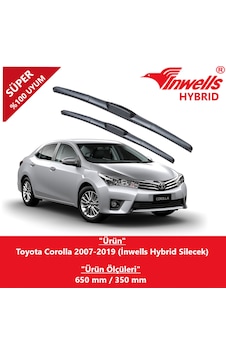 Toyota Corolla Uyumlu İnwells Hybrid Silecek Takımı 2007-2018 Toyota Corolla Uyumlu İnwells Hybrid Silecek Takımı 2007-2018