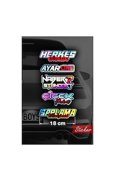 Araba Arka Cam Yazıları, Hologramlı Yeni Model,yan Kapı, Yan Cam Stickerı Tek  Oto, Motor