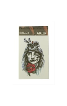 Gül - 815 - Kuru Kafa Tattoo Dövme - Glblseme - Sticker Beyaz Gül - 815 - Kuru Kafa Tattoo Dövme - Glblseme - Sticker Beyaz