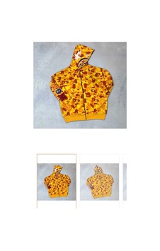 Bomii Bape Hırka Boydan Kapuşona Kadar Komple Fermuarlı Sarı - 936401692 Sarı