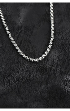 Bakımlı Erkekler İçin Silver Çelik Venetian Zincir Kolye Metalik Bakımlı Erkekler İçin Silver Çelik Venetian Zincir Kolye Metalik