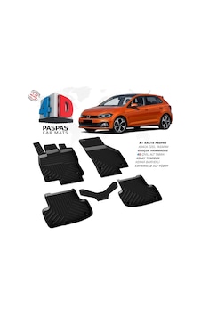 Vw Polo 6 4d Araca Özel Havuzlu Kauçuk Paspas 2017-2021