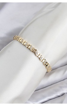 Cm Model Zirkon Taşlı Vıp Seri Gold Renk Pirinç Kadın Bileklik Çok Renkli 67652485 Cm Model Zirkon Taşlı Vıp Seri Gold Renk Pirinç Kadın Bileklik Çok Renkli 67652485