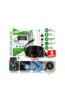 Hd 5 Metre- Su Geçirmez Yılan Kamera Ip67 Sertifikalı Led Işıklı Android Destekli 5728 Hd 5 Metre- Su Geçirmez Yılan Kamera Ip67 Sertifikalı Led Işıklı Android Destekli 5728