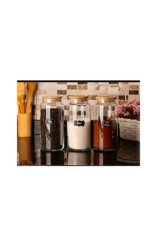 3 Lü 1300cc Bambu Kapaklı Cam Çay Şeker Türk Kahve Kavanoz Seti Takımı Şeffaf Şeffaf 3 Lü 1300cc Bambu Kapaklı Cam Çay Şeker Türk Kahve Kavanoz Seti Takımı Şeffaf Şeffaf