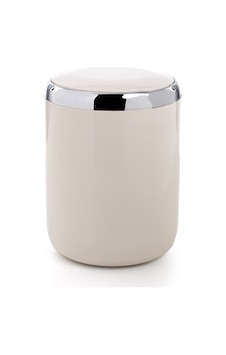 Primanova Lima Çöp Kovası Bej Krom Dekorlu 6 Litre M-E07-09-P Bej