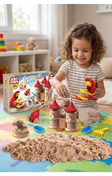 Art Craft Masal Kum Seti Kurumayan Şekillendirilebilir Oyun Kumu Tuğla Makinesi Ve Kale Kalıplı 750 Gr Çok Renkli Art Craft Masal Kum Seti Kurumayan Şekillendirilebilir Oyun Kumu Tuğla Makinesi Ve Kale Kalıplı 750 Gr Çok Renkli