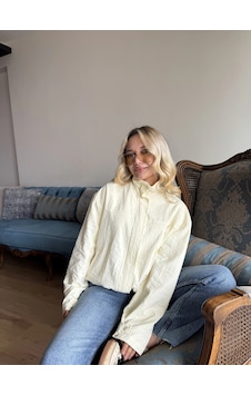 Keymoda Kadın Dik Yaka Bomber Ceket Ekru Keymoda Kadın Dik Yaka Bomber Ceket Ekru