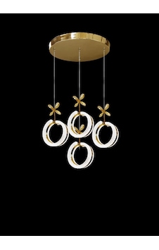 Mirage 4'lü Sarkıt Akrilik Led Avize Gold