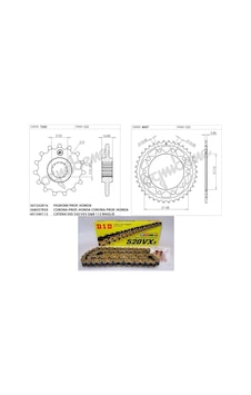 Dıd Dişli Zincir Kit Honda Nc 700 Dct S - X 2012 Dıd Dişli Zincir Kit Honda Nc 700 Dct S - X 2012