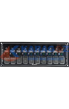 MOONLIGHT YATAY 10'LU SWITCH PANEL SİGORTALI MOONLIGHT YATAY 10'LU SWITCH PANEL SİGORTALI