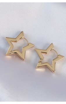 Pirinç Gold Renk Yıldız Küpe - Ebj240601w24757 Diğer Pirinç Gold Renk Yıldız Küpe - Ebj240601w24757 Diğer