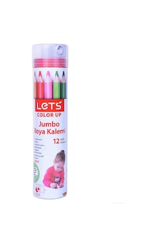 Lets Teneke Kutu 12 Renk Jumbo Kuru Boya