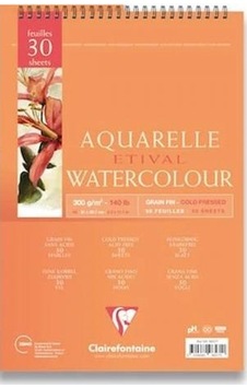Claırefontaine Aquarelle Watercolour A3 30 Sayfa Üstten Spiralli Claırefontaine Aquarelle Watercolour A3 30 Sayfa Üstten Spiralli