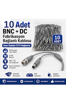 10 Adet Fabrikasyon Bnc + Dc Power Jack Kablolu Cctv Güvenlik Kamera Görüntü Ve Güç Bağlantı Kablosu 10 Adet Fabrikasyon Bnc + Dc Power Jack Kablolu Cctv Güvenlik Kamera Görüntü Ve Güç Bağlantı Kablosu