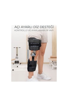 Yeni Kısa Açı Ayarlı Dizlik Menteşeli Ortopedik Diz Desteği Ayarlanabilir Sabitlemeli Trend