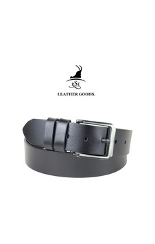 Rse Leather Goods Hakiki Deri 4,5 Cm Erkek Kot Kemeri - Manda Derisi Spor Kemer - Ekstra Kalın Siyah Siyah