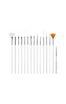 Nail Art Tırnak Süsleme Fırça Seti 15 Li Set Profesyonel Boyama Fırçası Siyah Nail Art Tırnak Süsleme Fırça Seti 15 Li Set Profesyonel Boyama Fırçası Siyah