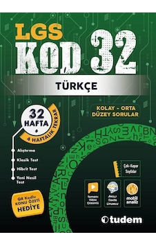 LGS Türkçe Kod 32- Tudem Yayınları LGS Türkçe Kod 32- Tudem Yayınları