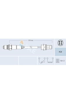 Fae Oksıjen Sensoru Kat. Oncesı Bmw E36 E34 E31 77268 11781741317 Fae Oksıjen Sensoru Kat. Oncesı Bmw E36 E34 E31 77268 11781741317