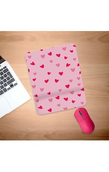 Minik Kırmızı Ve Pembe Kalpler Bilek Destekli Mouse Pad Mousepad Minik Kırmızı Ve Pembe Kalpler Bilek Destekli Mouse Pad Mousepad