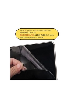 Macbook Air 13 İnç Uyumlu Mat Anti Glare Ekran Koruyucu Yansıma Önleyici Konforlu Görüntü Usb-a Nesil A1369 A1466 Şeffaf