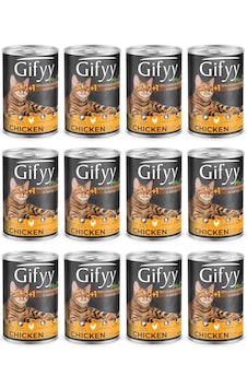 Gifyy 400 Gr Tavuk Parçalı Kedi Maması 12 Adet Gifyy 400 Gr Tavuk Parçalı Kedi Maması 12 Adet