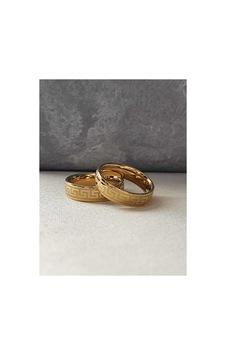 Çelik Yüzük Alyans Gold 6mm Gold - 703448137 Gold Çelik Yüzük Alyans Gold 6mm Gold - 703448137 Gold