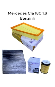 Mercedes Cla 180 1.6 Benzinli Filtre Bakım Seti 2013-2019 3lü Set Mercedes Cla 180 1.6 Benzinli Filtre Bakım Seti 2013-2019 3lü Set