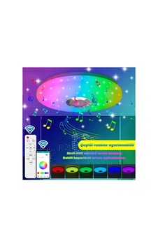 Akıllı Hoparlörlü Rgb Tavan Işığı Lambası Kumandalı Bluetooth Uyumlu Dekoratif Modern Avize Beyaz - 826719167 Beyaz