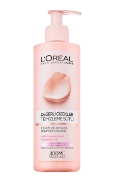 L'Oreal Paris Değerli Çiçekler Temizleme Sütü Kuru ve Hassas Ciltl L'Oreal Paris Değerli Çiçekler Temizleme Sütü Kuru ve Hassas Ciltl