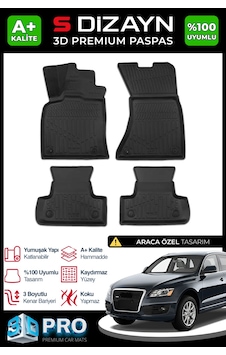 S-dizayn Audi Q5 3d Pro Havuzlu Paspas 2009-2017 A+ Kalite