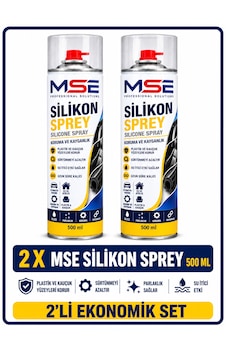 Mse Pro Silikon Sprey 500 Ml X 2 Plastik, Kauçuk Ve Lastik Yüzeyler İçin Koruyucu Ve Kayganlaştırıcı Parlatıcı, Su İtici 2 Adet Mse Pro Silikon Sprey 500 Ml X 2 Plastik, Kauçuk Ve Lastik Yüzeyler İçin Koruyucu Ve Kayganlaştırıcı Parlatıcı, Su İtici 2 Adet