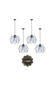 Trend Kitchen 4 Adet Silvano Koza Prizma Sarkıt Salon, Mutfak, Çocuk Odası, Koridor Avize Siyah Trend Kitchen 4 Adet Silvano Koza Prizma Sarkıt Salon, Mutfak, Çocuk Odası, Koridor Avize Siyah