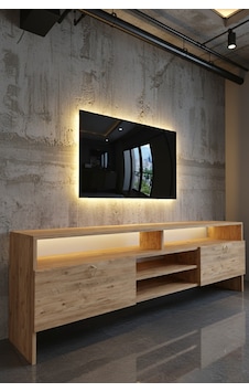 Resital Ledli Tv Sehpası - Led Işıklı - Gold Çam - Gl9032-6 Atlantikçam Resital Ledli Tv Sehpası - Led Işıklı - Gold Çam - Gl9032-6 Atlantikçam