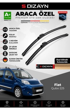 S-dizayn Fiat Qubo 225 Ön Cam Silecek Seti 2008-2021 Premium Araca Özel 65-48 Cm A+ Kalite Aocs-1688