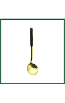 Bezos Metal Servis Kepçe Ahşap Saplı 35cm Altın Bzs01 Bezos Metal Servis Kepçe Ahşap Saplı 35cm Altın Bzs01