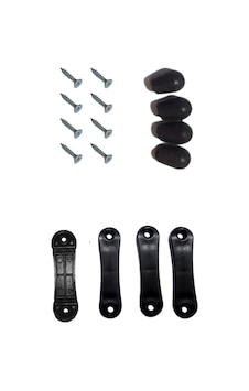 4 Adet Plastik Bağlama Aparatı Ve Vida Takımı Siyah/Siyah 4 Adet Plastik Bağlama Aparatı Ve Vida Takımı Siyah/Siyah