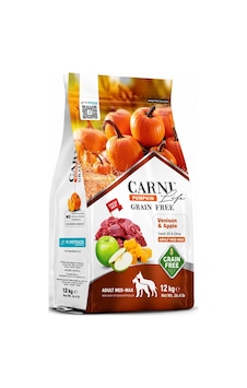 Carni Life Pumpkin Tahılsız Geyik Etli Ve Elmalı Yetişkin Köpek Maması 12 Kg Carni Life Pumpkin Tahılsız Geyik Etli Ve Elmalı Yetişkin Köpek Maması 12 Kg