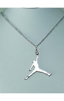 Jordan Logo Kolye Gümüş Jordan Logo Kolye Gümüş