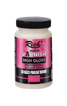 Rich High Gloss Su Bazlı Parlak Vernik 250ml Rich High Gloss Su Bazlı Parlak Vernik 250ml