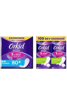 Orkid Günlük Ped Normal Dev Ekonomi Paketi 80 Ped Ve Orkid Yaprak Günlük Ped Normal Dev Ekonomik Paket 100 Ped Orkid Günlük Ped Normal Dev Ekonomi Paketi 80 Ped Ve Orkid Yaprak Günlük Ped Normal Dev Ekonomik Paket 100 Ped