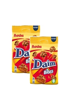 Daim Bites Mısır Gevrekli Sütlü Çikolata Kaplı,bademli Karamel Dolgulu Çikolata 145 G X 2