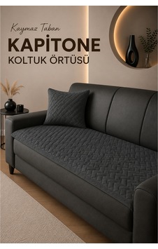 Kaymaz Taban Kapitone Koltuk Örtüsü Çekyat Koruyucu 70x190 Cm Füme Kaymaz Taban Kapitone Koltuk Örtüsü Çekyat Koruyucu 70x190 Cm Füme