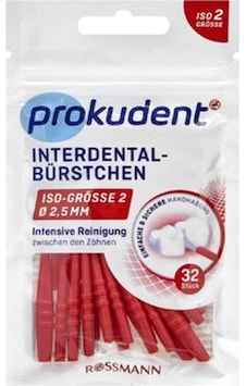 Prokudent Arayüz Fırçası 32'li Tel Çapı 0.5 MM / Dış Çapı 2.5 MM Prokudent Arayüz Fırçası 32'li Tel Çapı 0.5 MM / Dış Çapı 2.5 MM
