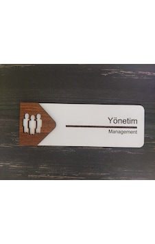 Yönetim Ofis Oda Kapı İsimliği Yönlendirme Tabelası Levhası Kişiselleştirilebilir