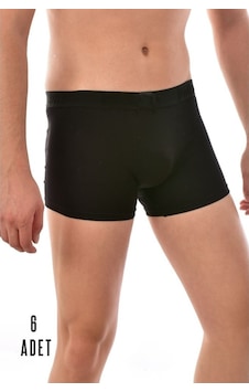 6'Lı Tutku Boxer Elastan Likra / Külot Erkek Siyah (556930096) Siyah