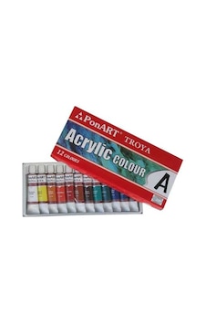Ponart Troya Akrilik Boya 12 Renk X 12 Ml. Ponart Troya Akrilik Boya 12 Renk X 12 Ml.