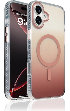 Apple Uyumlu iPad iPhone 16 Plus Kılıf M-safe Şarj Özellikli Transparan Renk Geçişli Zore Toros Kapak Rose Gold Apple Uyumlu iPad iPhone 16 Plus Kılıf M-safe Şarj Özellikli Transparan Renk Geçişli Zore Toros Kapak Rose Gold