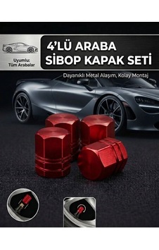 Peugeot 206 Uyumlu Sibop Kapağı Kırmızı 4lü